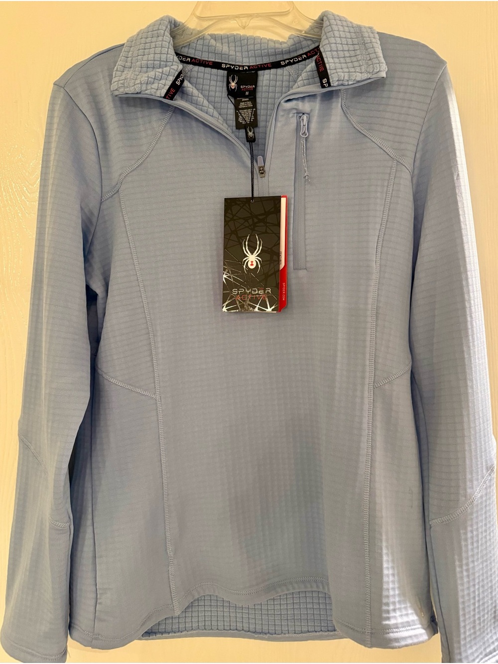 Spyder Women's Light Blue Quarter-Zip Utility Pullover